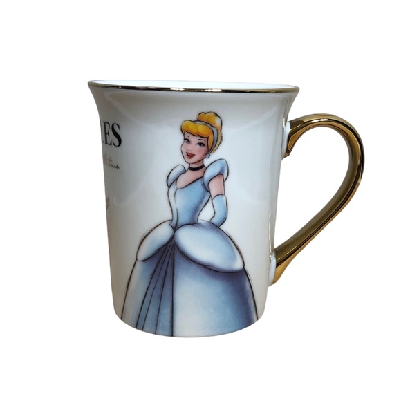 Disney Cinderella Even Miracles Take A Little Time Mug With Gold Handle - Picture 1 of 10